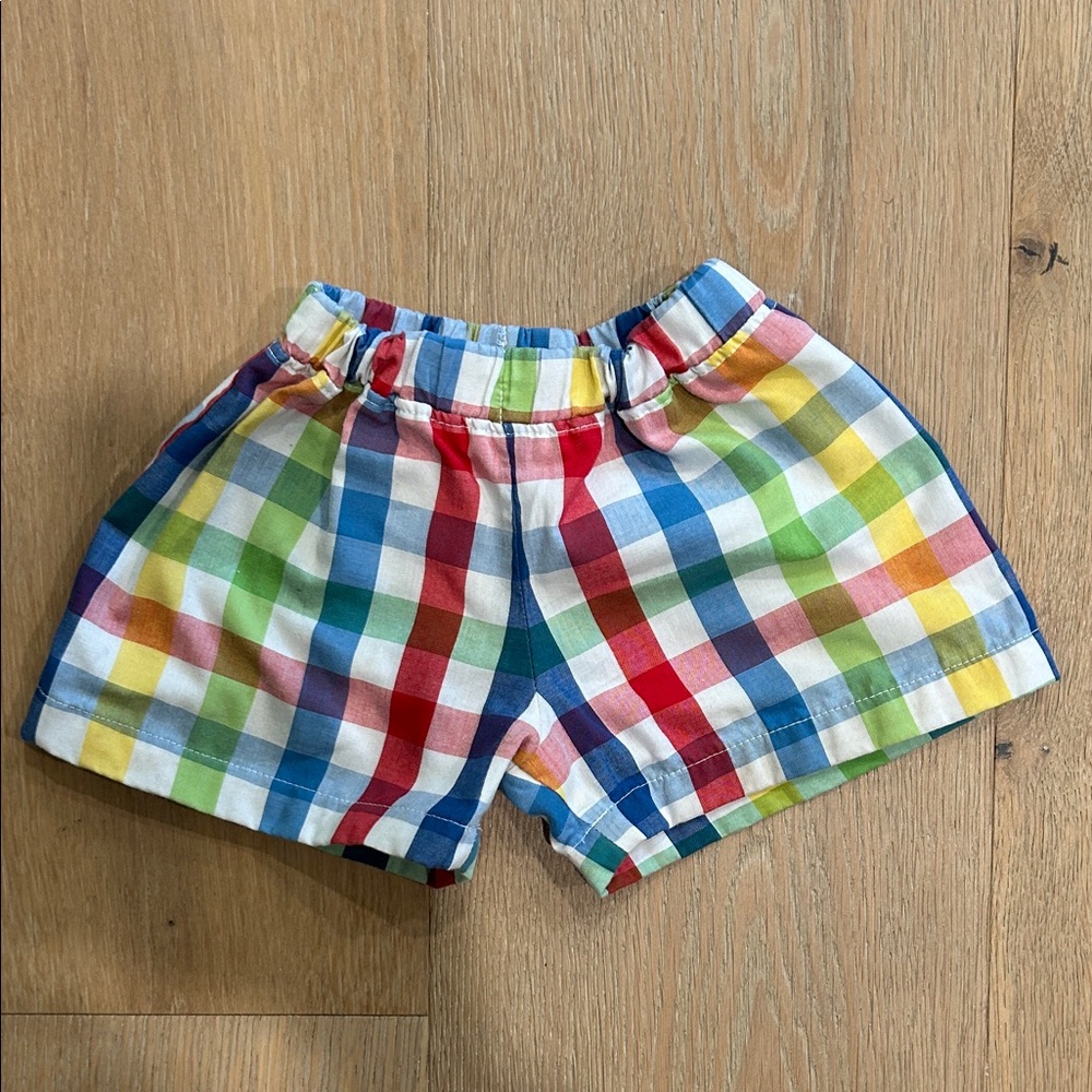 Beaufort Bonnet Kids Rainbow Plaid Shorts - Multicolor